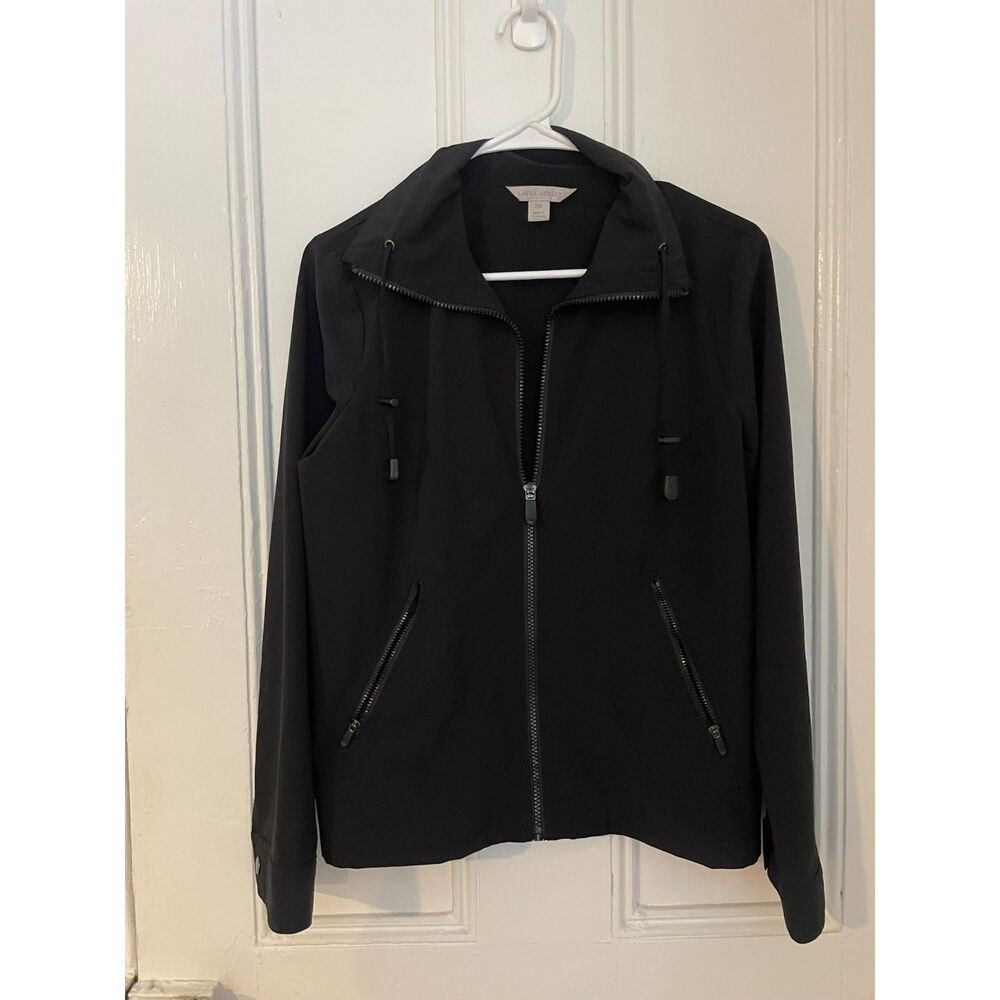 Laura Ashley Black Full-Zip Jacket PM